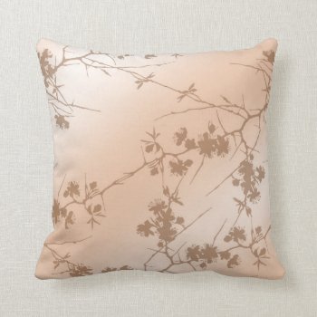 Peach Swirling Vines Pillows by naiza86 at Zazzle