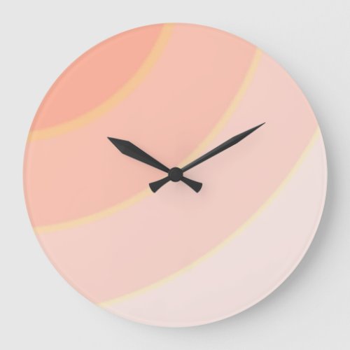 Peach Swirls Acrylic Wall Clock