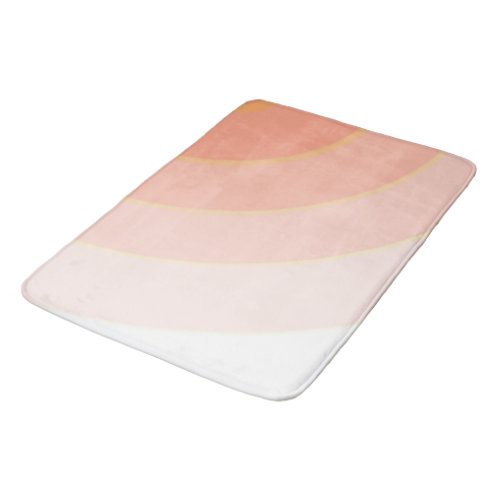 Peach Swirls  Bath Mat