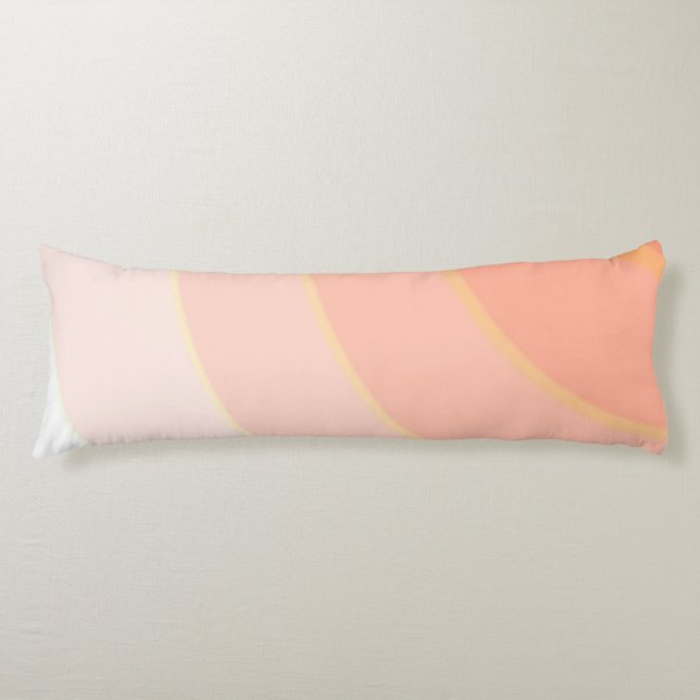 Peach Swirls Body cushion (Front)