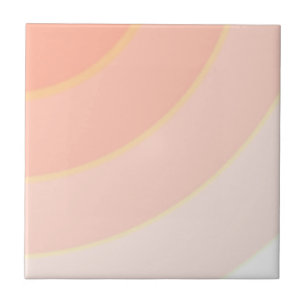 Peach Swirls Ceramic Tile
