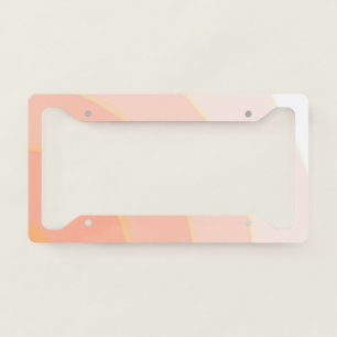 Peach Swirls License Plate Frame