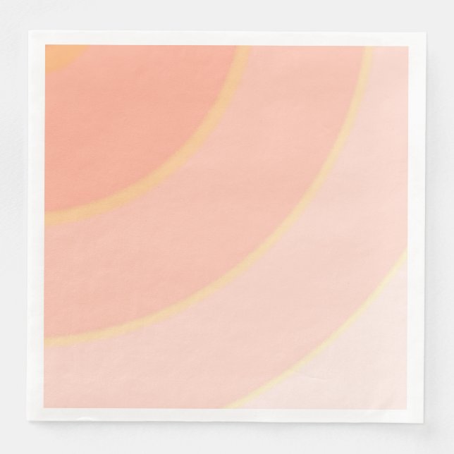 Peach Swirls Paper Napkin (Front)