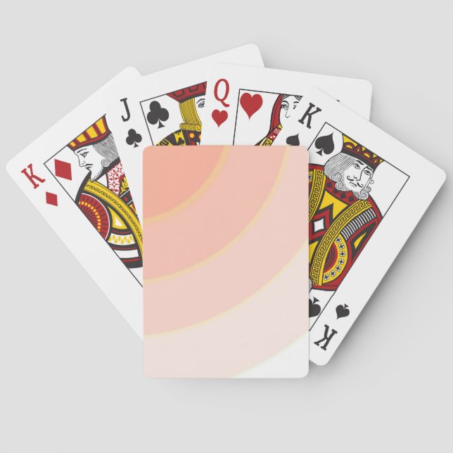 Peach Swirls Playing Cards  (Back)