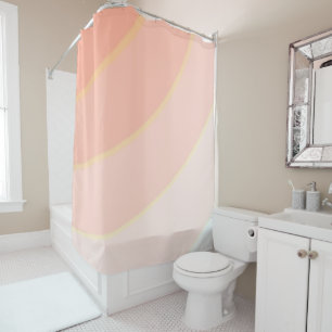 Peach Swirls Shower Curtain
