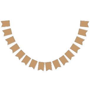 Peach Tan Color Block   Soft Wedding Design Bunting Flags