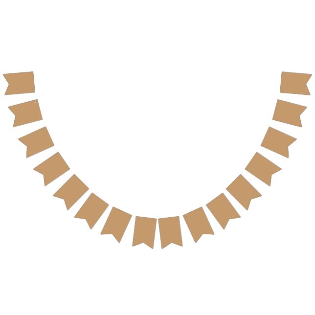Peach Tan Color Block | Soft Wedding Design Bunting Flags (All)