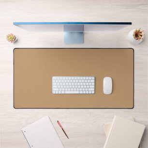 Peach Tan Color Block   Soft Wedding Design Desk Mat