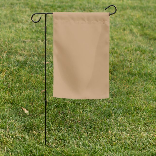 Peach Tan Color Block | Soft Wedding Design Garden Flag (In SItu)