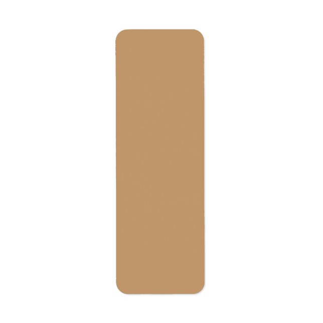 Peach Tan Color Block | Soft Wedding Design Label (Front)