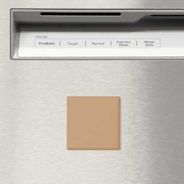 Peach Tan Color Block | Soft Wedding Design Magnet (In Situ (Dishwasher))