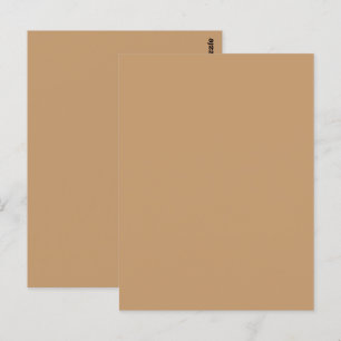 Peach Tan Color Block   Soft Wedding Design Postcard