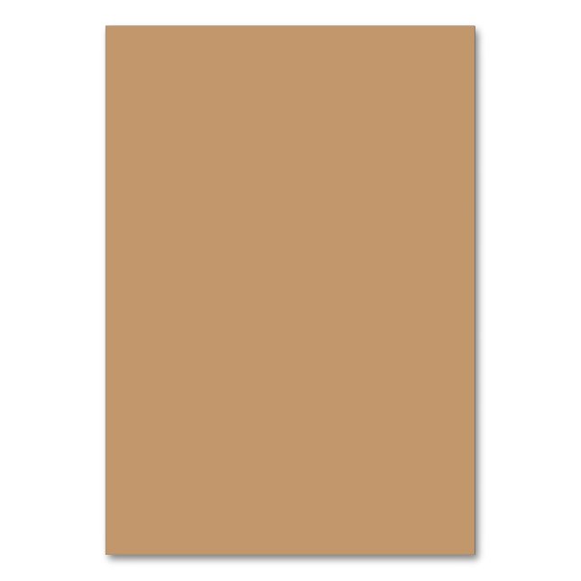 Peach Tan Color Block | Soft Wedding Design Table Number (Back)