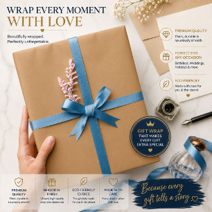 Peach Tan Color Block Soft Wedding Design Wrapping Paper