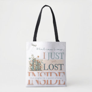Peach Teal Bookish Romance Book Lovers Signature Tote Bag