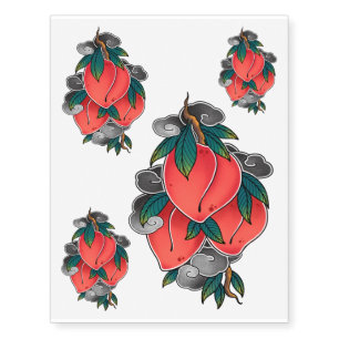 Peach Temporary Tattoos