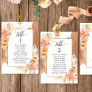 Peach Terracotta Seating Plan Cards w/ Guest Names