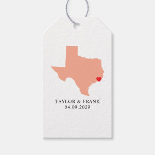 Peach Texas Wedding Gift Tags