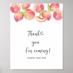 Peach \ Thank you for coming Poster