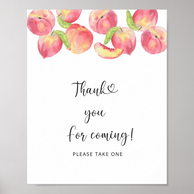 Peach \ Thank you for coming Poster (Front)