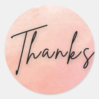 Peach Thanks Sticker