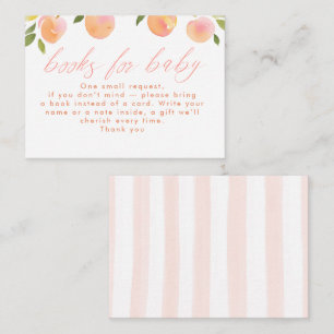 Peach Themed Books For Baby Baby Shower Enclosure Card