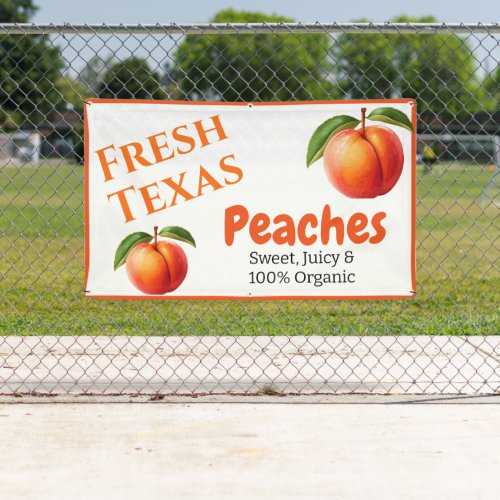 Peach Themed Business Banner