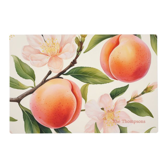 Peach themed placemat (Front)
