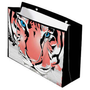 PEACH TIGER LARGE GIFT BAG