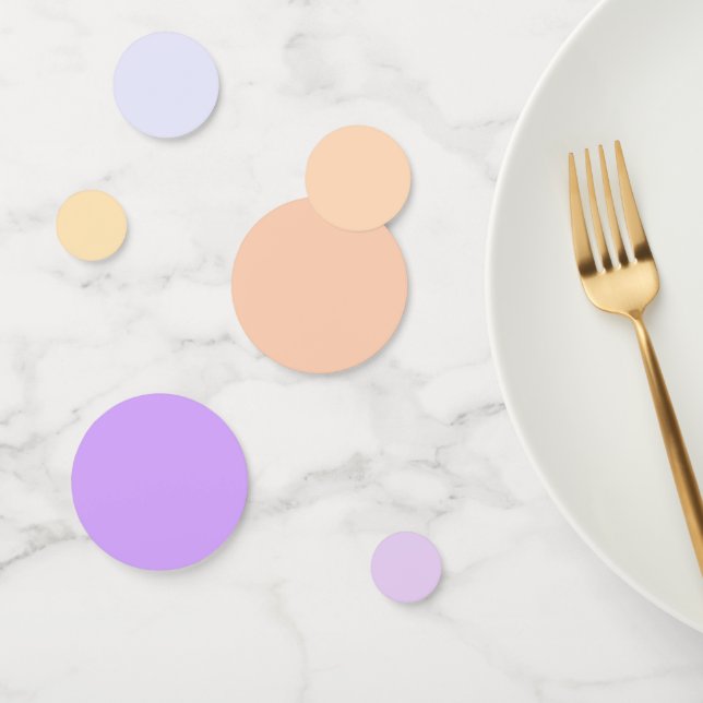 Peach to Lavender Purple Gradient Table  Confetti (Group)