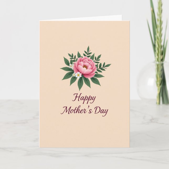 Peach Tone Mothers Day Card (Front)