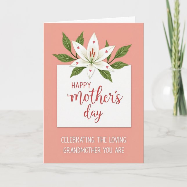 Peach Toned Mothers Day Art Card (Front)