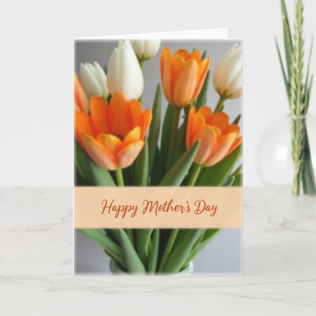 Peach Toned Mothers Day Card (Front)