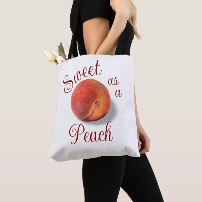 Peach Tote Bag (Close Up)