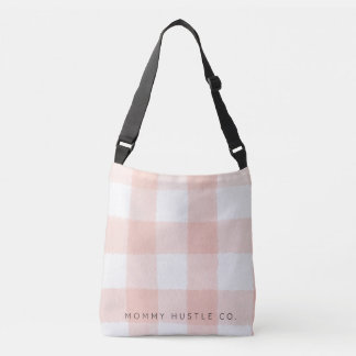 Peach Tote Bag - Over the Shoulder Mommy Hustle Co