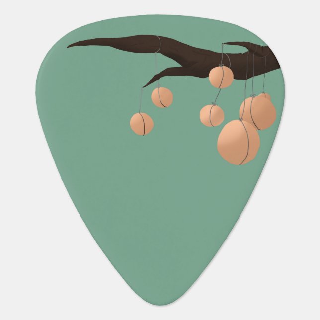 Peach Tree Guitar Pick (Front)