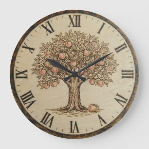 Peach Tree Wall Clock