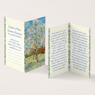 Peach Trees in Blossom Vincent Van Gogh Canvas art Business Card