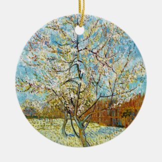 Peach Trees in Blossom Vincent Van Gogh Ceramic Ornament