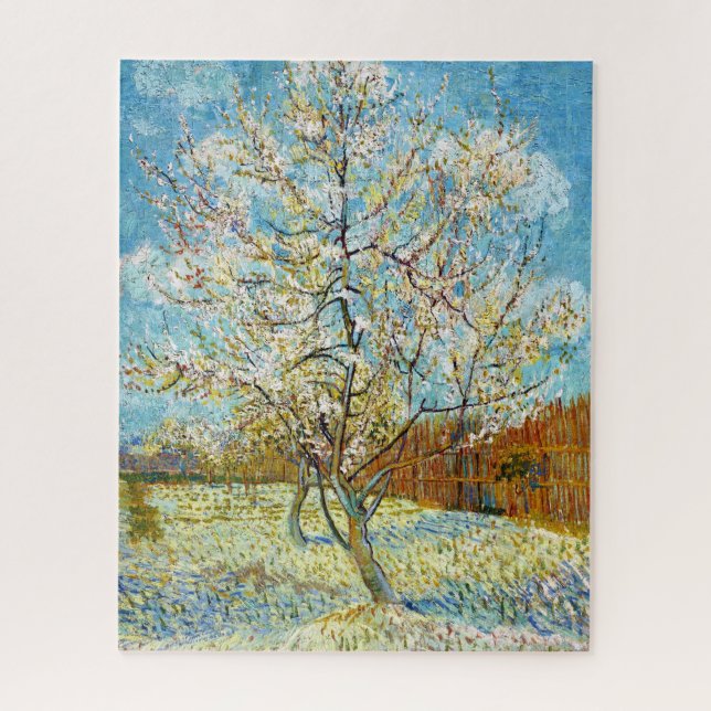 Peach Trees in Blossom Vincent Van Gogh vibrating Jigsaw Puzzle (Vertical)