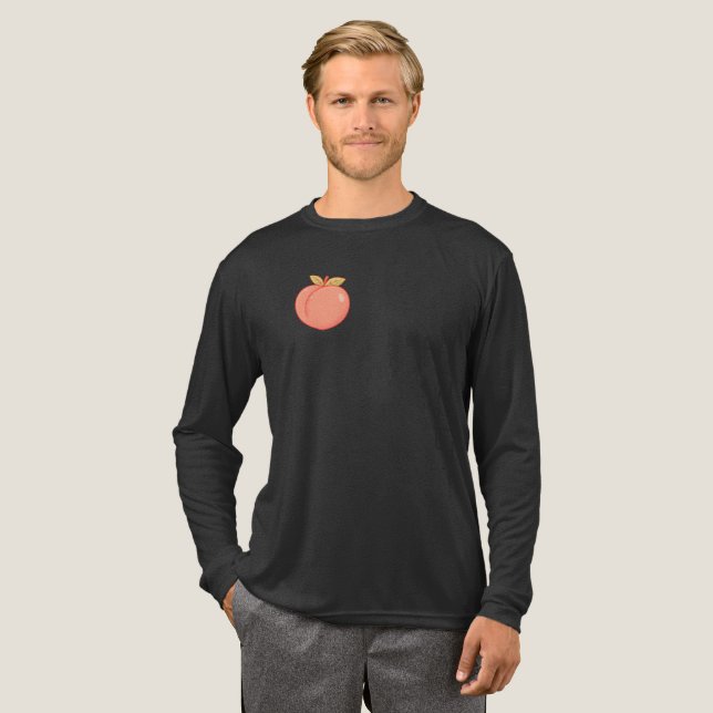 Peach Tri-Blend Long Sleeve Tri-Blend Shirt (Full Front)