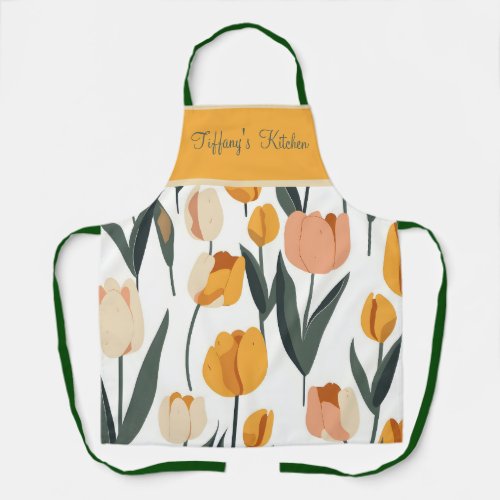 Peach Tulip Apron