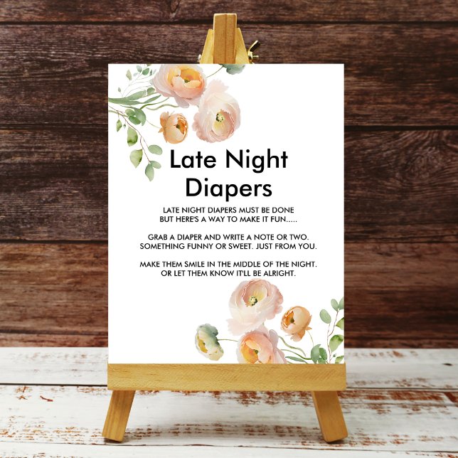 Peach tulip blooms Late Night Diaper Sign  (Creator Uploaded)