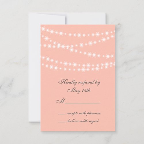 Peach Twinkle Lights RSVP