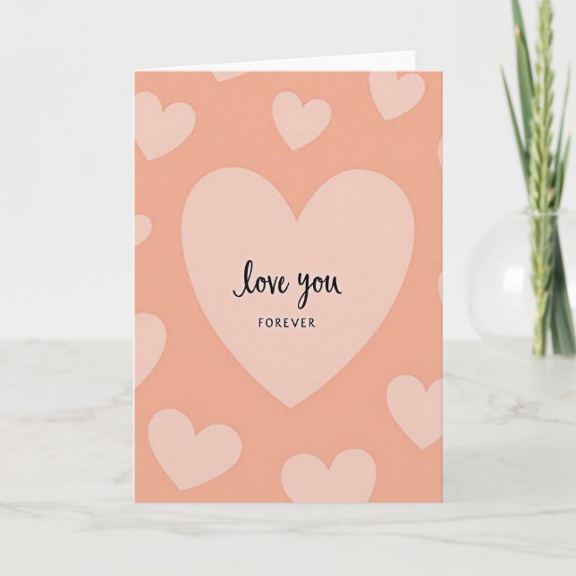 Peach Valentines Day Card (Front)