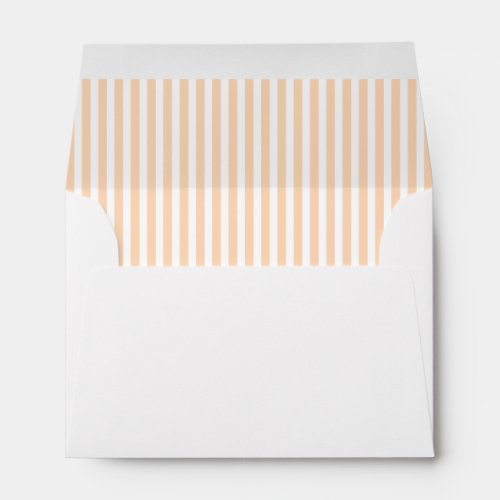 Peach Vertical Stripe Lined Envelope