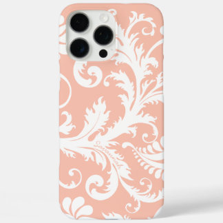 Peach Vintage Damask change to any color iPhone 16 Pro Max Case