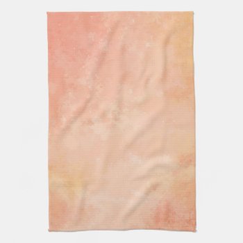Peach Watercolor Design Kitchen Towel by Home_Suite_Home at Zazzle