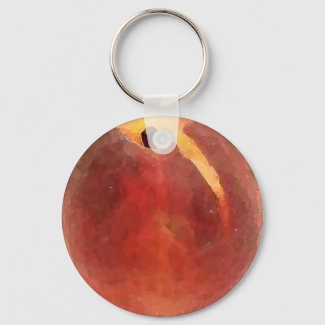 Peach Watercolor - Key Chain (Front)