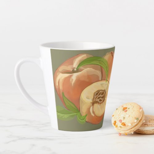 Peach Watercolor Latte Mug